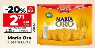 Oferta de Cuétara - María Oro por 2,71€ en Dia