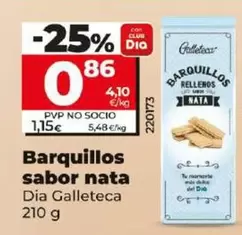 Oferta de Dia Galleteca - Barquillos Sabor Nata por 0,86€ en Dia