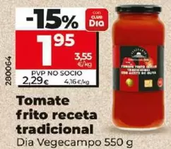 Oferta de Dia Vegecampo - Tomate Frito Receta Tradicional por 1,95€ en Dia