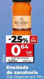 Oferta de Dia Vegecampo - Ensalada De Zanahoria por 0,64€ en Dia