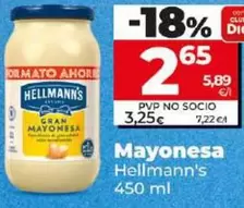 Oferta de Hellmann's - Mayonesa por 2,65€ en Dia