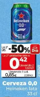 Oferta de Heineken - Cerveza 0,0 por 0,85€ en Dia