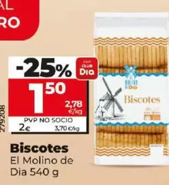 Oferta de El Molino De Dia - Biscotes por 1,5€ en Dia