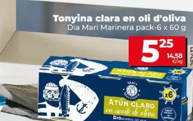 Oferta de Dia Mari Marinera - Atún Claro En Aceite De Oliva por 5,25€ en Dia