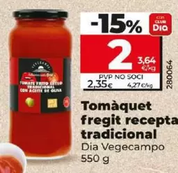 Oferta de Dia Vegecampo - Tomate Frito Receta Tradicional por 2€ en Dia