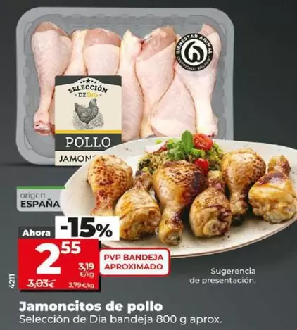 Oferta de Seleccion De Dia - Jamoncitos De Pollo por 2,55€ en Dia