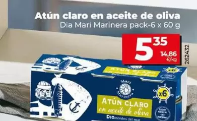 Oferta de Dia Mari Marinera - Atún Claro En Aceite De Oliva  por 5,35€ en Dia