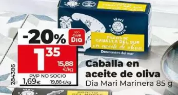 Oferta de Dia Mari Marinera - Caballa En Aceite De Oliva por 1,35€ en Dia