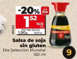 Oferta de Dia Seleccion Mundial - Salsa De Soja Sin Gluten por 1,52€ en Dia