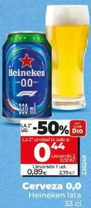 Oferta de Heineken - Cerveza 0,0 por 0,89€ en Dia