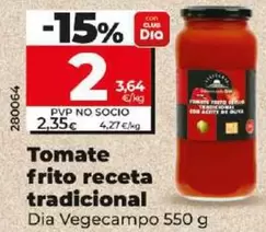 Oferta de Dia Vegecampo - Tomate Frito Receta Tradicional por 2€ en Dia