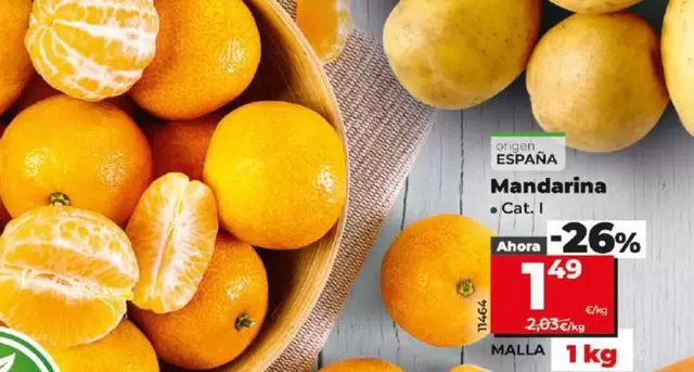 Oferta de Mandarina por 1,49€ en Dia