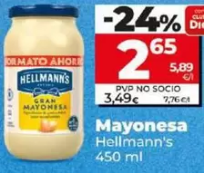 Oferta de Hellmann's - Mayonesa por 2,65€ en Dia