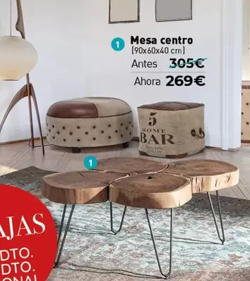 Oferta de Home - Mesa Centro por 269€ en Mubak