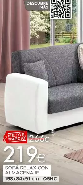 Oferta de Sofá Relax Con Almacenaje por 219€ en Mondo Convenienza