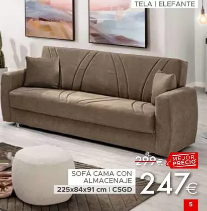 Oferta de Sofa Cama Con Almacenaje por 247€ en Mondo Convenienza