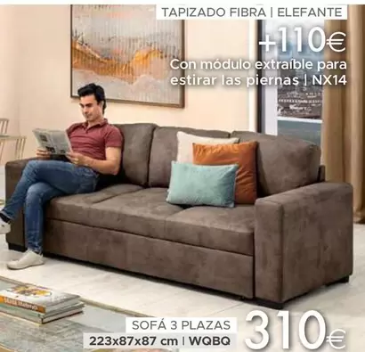 Oferta de Sofá 3 Plazas  por 310€ en Mondo Convenienza