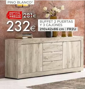 Oferta de Buffet 2 Puertas Y 3 Cajones por 232€ en Mondo Convenienza