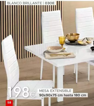 Oferta de Mesa Extensible por 198€ en Mondo Convenienza