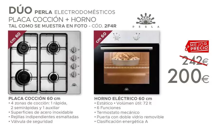 Oferta de Duo Perla Electrodomesticos por 200€ en Mondo Convenienza