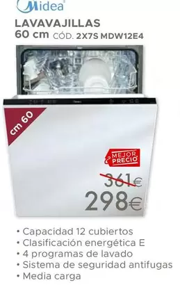 Oferta de Midea - Lavavajillas  por 298€ en Mondo Convenienza