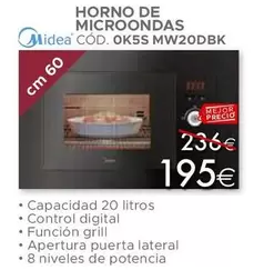 Oferta de Midea - Horno De Microondas por 195€ en Mondo Convenienza