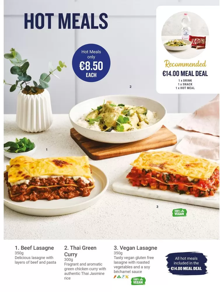 Oferta de Hot Meals por 8,5€ en Ryanair