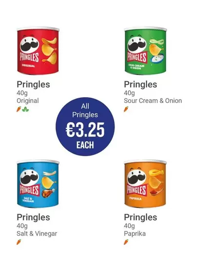 Oferta de Pringles - Original por 3,25€ en Ryanair