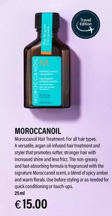 Oferta de Moroccanoil - Hair Treatment por 15€ en Ryanair