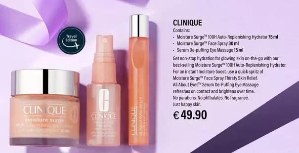 Oferta de Clinique - por 49,9€ en Ryanair