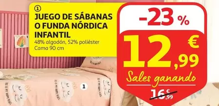 Oferta de Juego De Sábanas O Funda Nórdica Infantil por 12,99€ en Alcampo