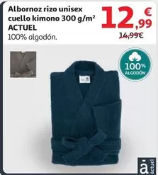 Oferta de Actuel - Albornoz Rizo Unisex Cuello Kimono 300 G/m por 12,99€ en Alcampo