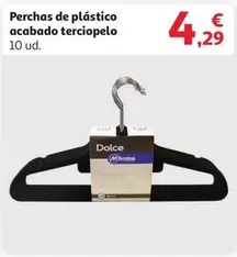 Oferta de Perchas De Plástico Acabado Terciopelo por 4,29€ en Alcampo