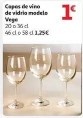 Oferta de Vega - Copas De Vino De Vidrio Modelo por 1€ en Alcampo