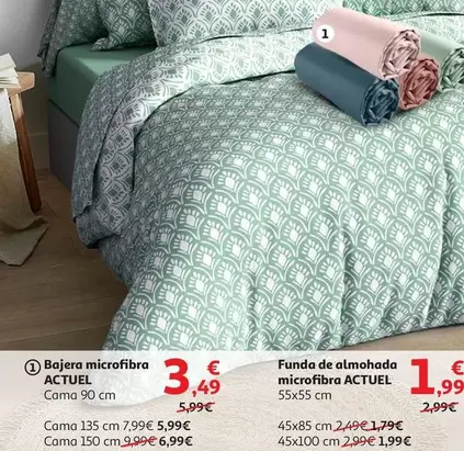 Oferta de Actuel - Bajera Microfibra por 3,49€ en Alcampo