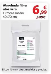 Oferta de Almohada Fibra Aloe Vera por 6,99€ en Alcampo