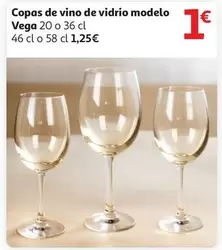 Oferta de Vega - Copas De Vino De Vidrio Modelo por 1€ en Alcampo