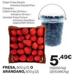 Oferta de Origen - Fresa, O Arandano, 500 G por 5,49€ en Supercor