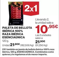 Oferta de Bellota - Paleta De  Ibérica 100% Raza Ibérica por 21,9€ en Supercor