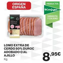 Oferta de Origen - Lomo Extra De Cerdo 50% Duroc Adobado O Al Ajillo por 8,95€ en Supercor