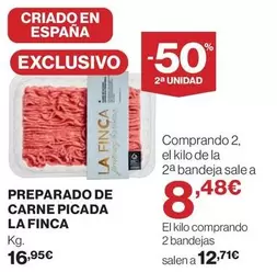 Oferta de La Finca - Preparado De Carne Picada por 16,95€ en Supercor