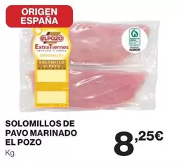 Oferta de El Pozo - Solomillos De Pavo Marinado por 8,25€ en Supercor