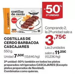 Oferta de Cascajares - Costillas De Cerdo Barbacoa por 7,5€ en Supercor