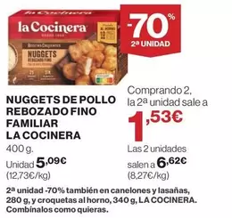 Oferta de La Cocinera - Nuggets De Pollo Rebozado Fino Familiar por 5,09€ en Supercor