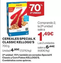 Oferta de Kellogg's - Cereales Special K Classic por 4,95€ en Supercor