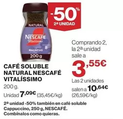 Oferta de Nescafé - Café Soluble Natural por 7,09€ en Supercor