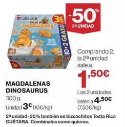 Oferta de Cuétara - Magdalenas Dinosaurus por 3€ en Supercor