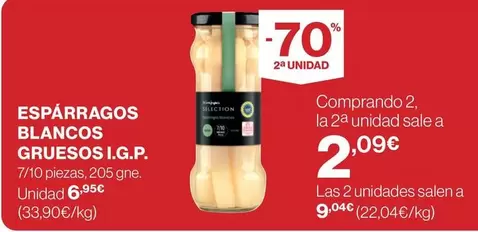 Oferta de El Corte Inglés - Esparragos Blancos Gruesos I.g.p. por 6,95€ en Supercor