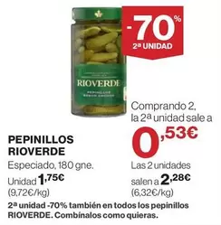 Oferta de Rioverde - Pepinillos por 1,75€ en Supercor