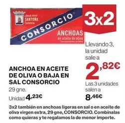 Oferta de Consorcio - Anchoa En Aceite De Oliva O Baja En Sal por 4,23€ en Supercor